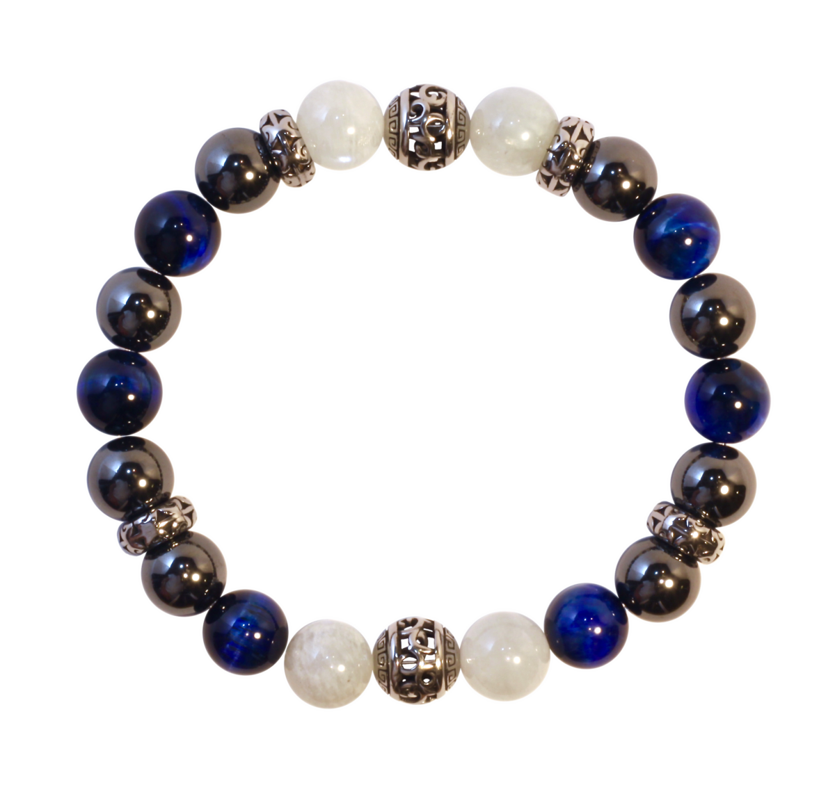 Bracelet Gamme Élégance, Ligne Acier en perles de 10 mm.